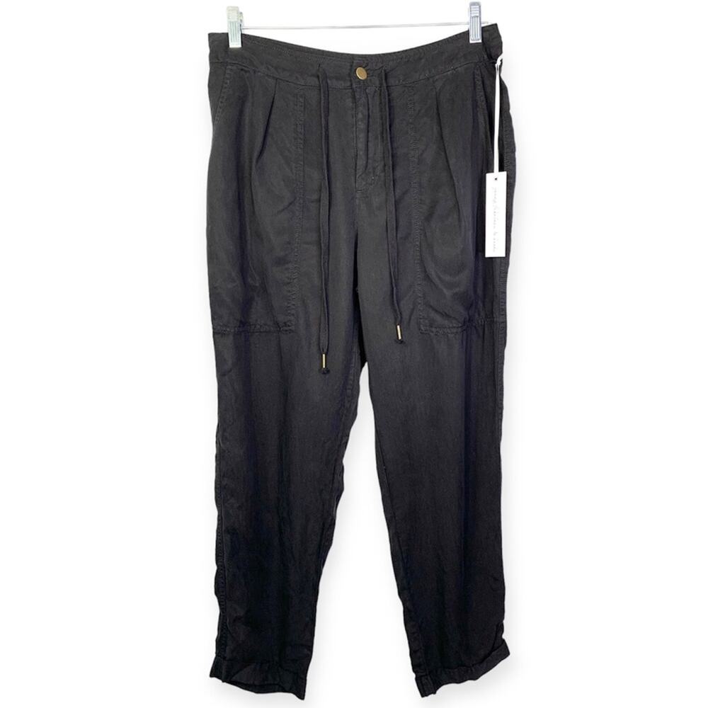 NWT Young Fabulous & Broke black drawstring trousers pants women’s size Large